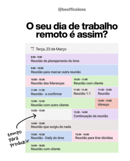 produtividade no trabalho