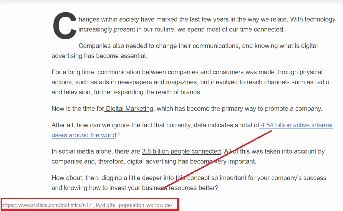 Referral example