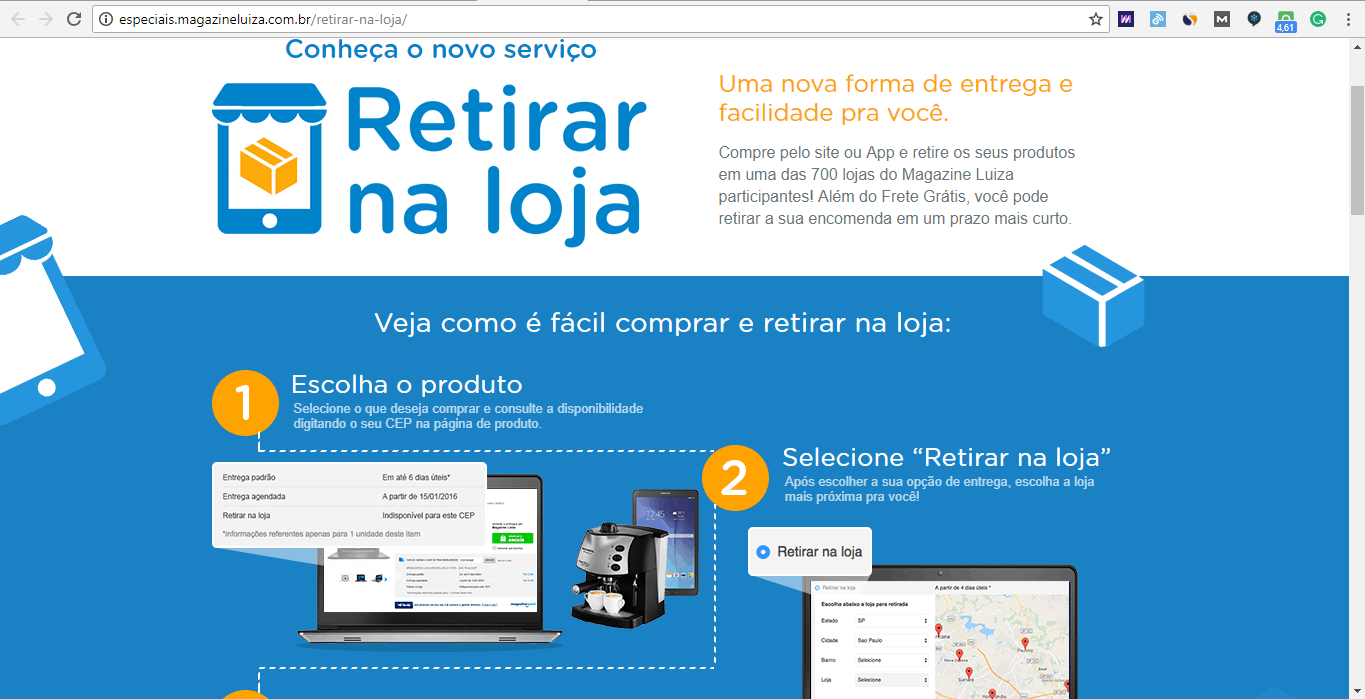 retirar na loja magazine luiza