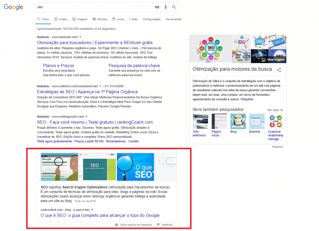 featured snippets