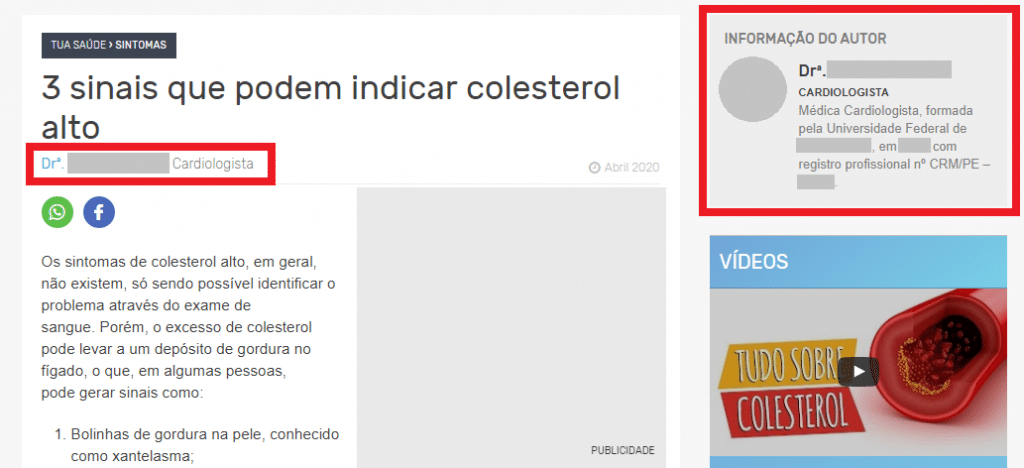 Perfil do autor otimizado