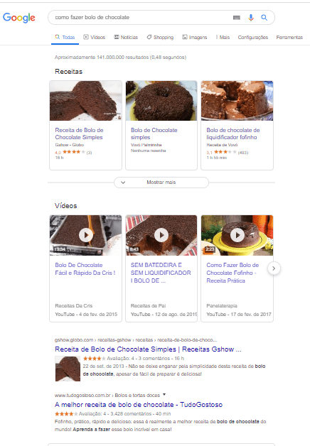 resultado da busca para bolo de chocolate