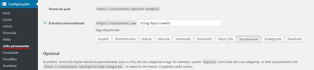 slug wordpress