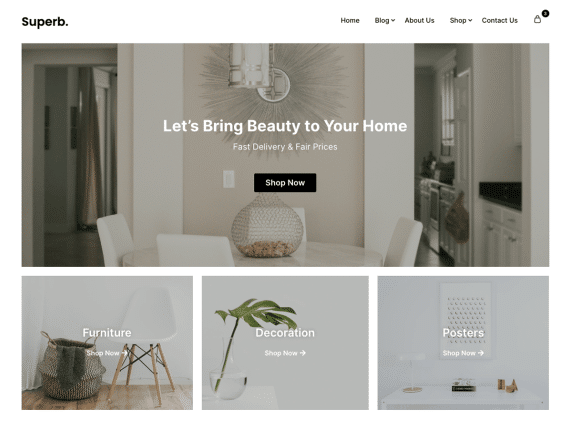 Superb eCommerce - tema do WordPress