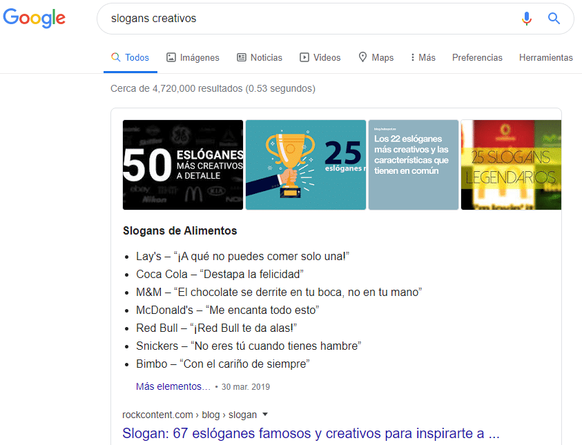 Texto "slogans criativos"