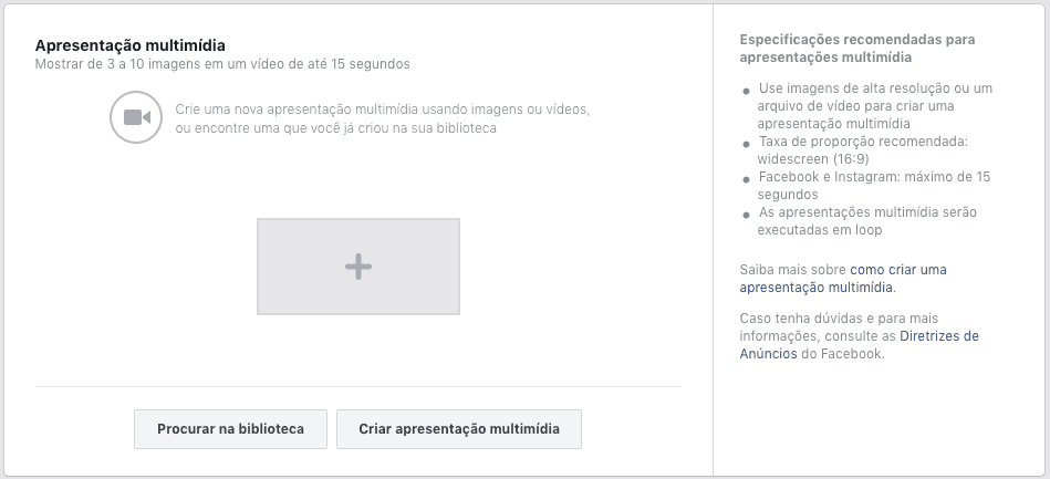 Instagram Ads: multimídia