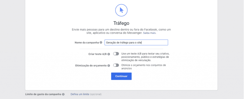 Instagram Ads: campanha de geração de tráfego