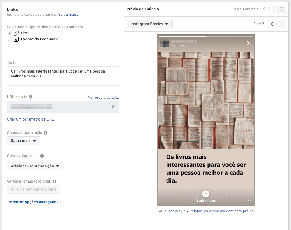 Instagram Ads: Imagem única