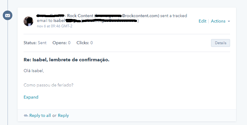 Rastreando o envio de email na Hubspot