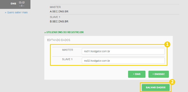 Configuração do DNS