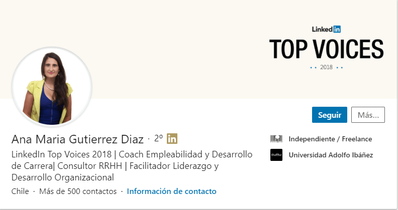 Ana María Gutierrez Top Voice