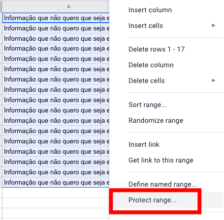 google sheets