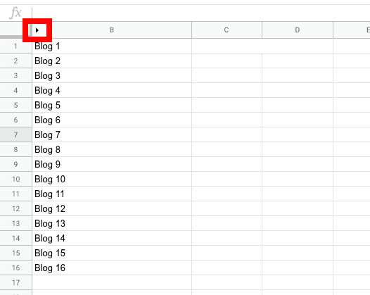 google sheets