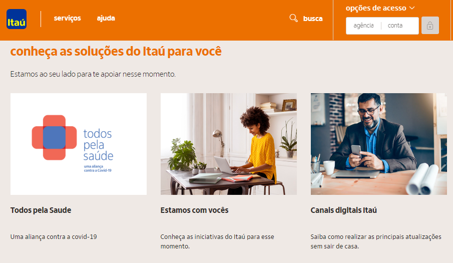 Ações sociais Itaú