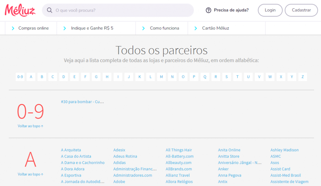 Exemplo de cashback Méliuz