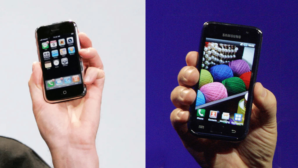 The first iPhone and the first Galaxy S