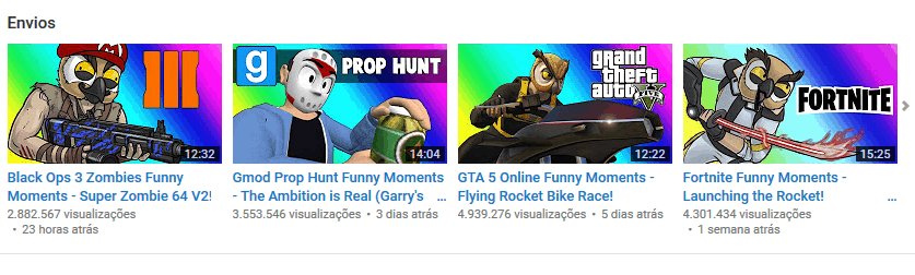 Thumbnails do canal VanossGaming