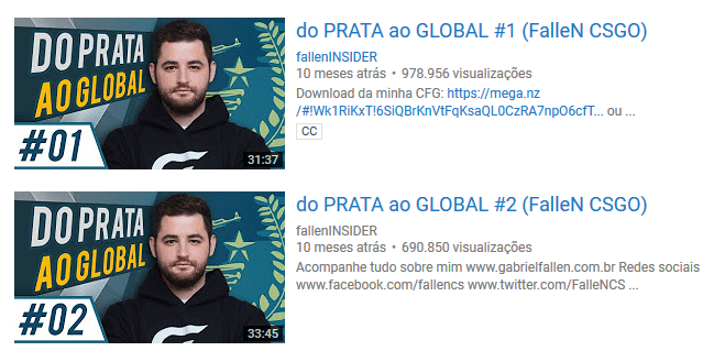 Thumbnails do canal falleninsider