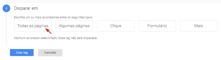configuração do tag manager