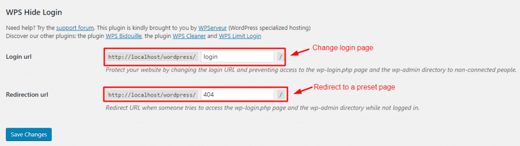 wp admin